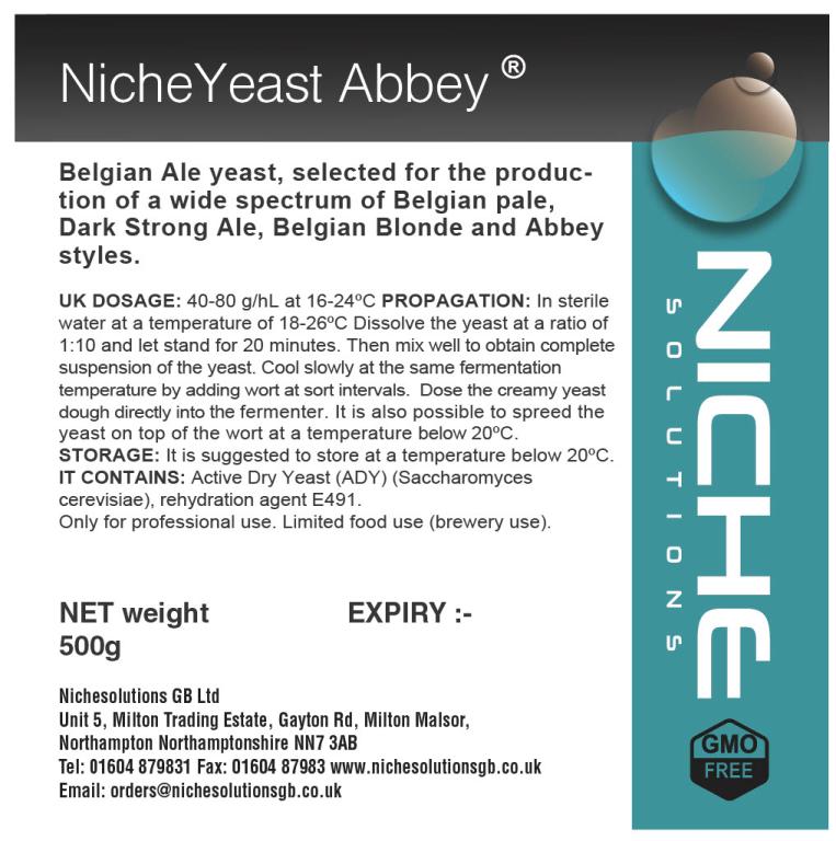 NicheYeast Abbey - 500g